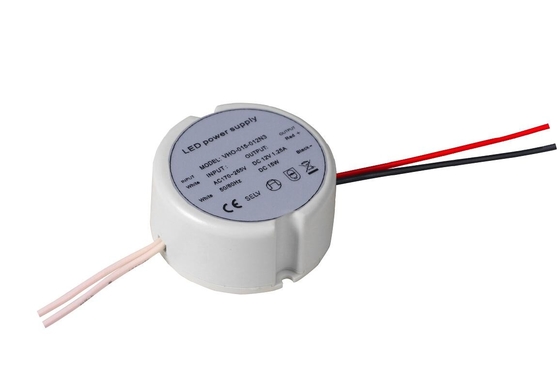 Voltaje constante interior IP20 del conductor plástico redondo del caso LED para la luz de tira del gabinete