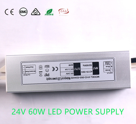 Fuente de corriente continua al aire libre de ROHS 2.5A 24V, tira resistente al calor de For LED del conductor del LED