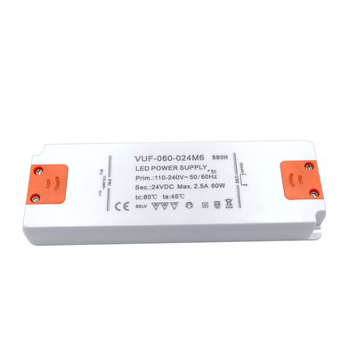 Accesorios ultra finos de la iluminación de la CA del conductor 24V de la prenda impermeable 60W LED de Driverfix
