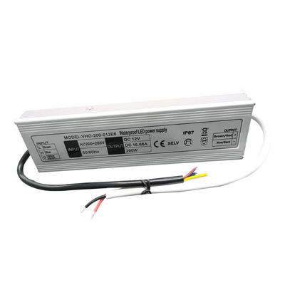 Peso ligero electrónico impermeable al aire libre del conductor 200W 12V de IP67 LED
