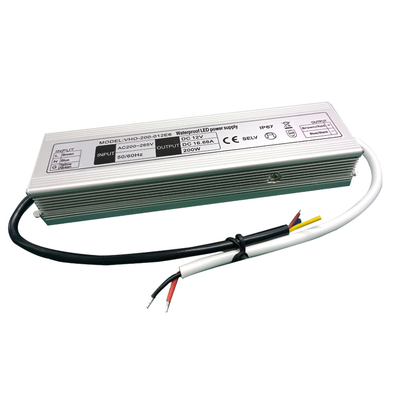 Peso ligero electrónico impermeable al aire libre del conductor 200W 12V de IP67 LED