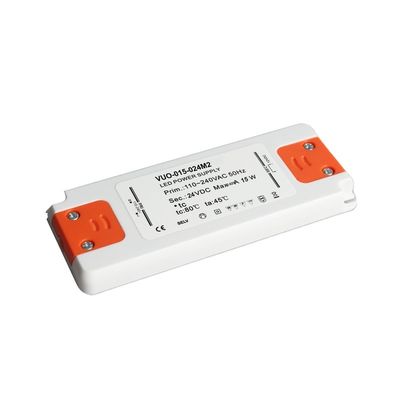 Fuente de alimentación delgada ultraligera del LED 15w 24v Constant Voltage Driver