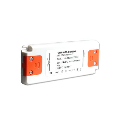 Conductor IP20 de la fuente de alimentación de la luz de tira de SAA LED 60W 24V LED con el enchufe