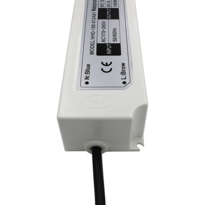 fuente de alimentación plástica de Waterproof IP67 del conductor de la luz de tira del refrigerador de 100W 12V LED