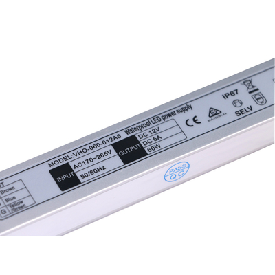 Conductor delgado de la fuente de alimentación LED de la prenda impermeable de IP67 LED para la luz de neón de la tira