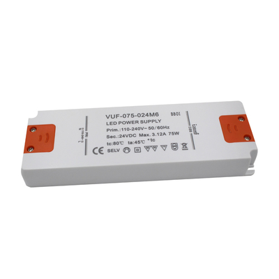 CA al estuche de plástico ultra fino de la fuente de alimentación de DC LED para el ODM del OEM del sitio del baño