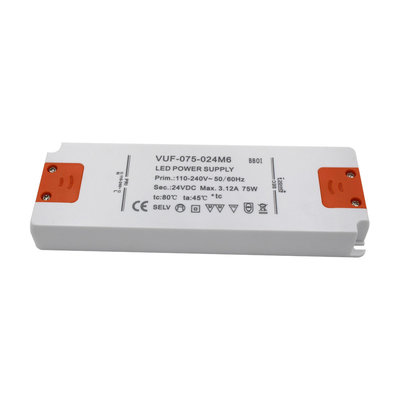 CA al estuche de plástico ultra fino de la fuente de alimentación de DC LED para el ODM del OEM del sitio del baño