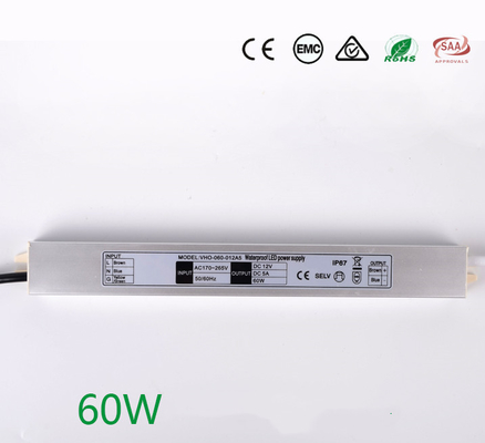 Conductor electrónico impermeable al aire libre 12V 60W del LED para la luz de neón