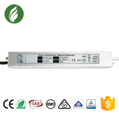 Conductor 600mA de SAA IP67 Constant Current LED con la vivienda de aluminio
