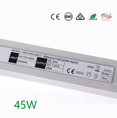 Conductor ultra delgado de SMPS 1.88A LED, fuente de alimentación impermeable al aire libre del LED IP67