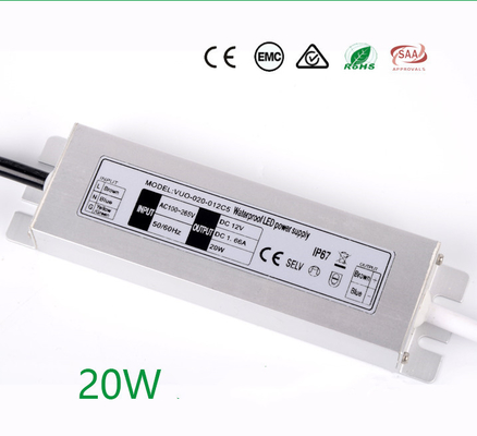 Conductor que no engorda antiusura Switch Mode Waterproof de DC 12V 20W LED