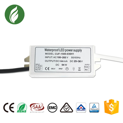 Conductor ultraligero de la luz de inundación de RoHS LED, 1500mA LED Constant Current Power Supply