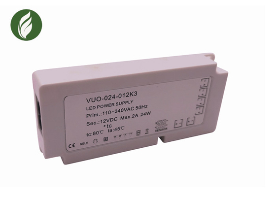RoHS ignifuga 24 fuentes de alimentación de DC LED de voltio ultraligeras para bajo iluminación del gabinete