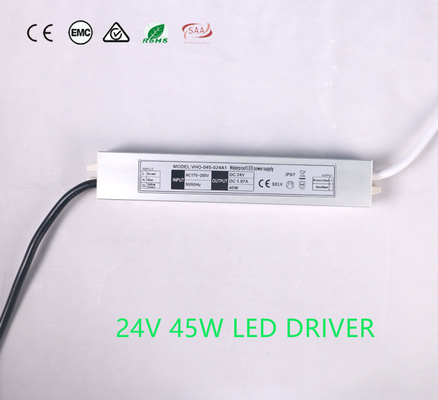 peso ligero ultra delgado al aire libre de la fuente de alimentación de la tira de 1.88A 24V LED