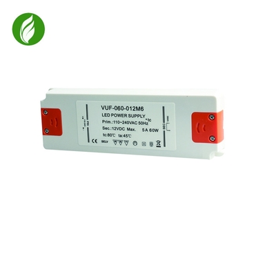 fuente de alimentación de 60W IP20 Constant Voltage LED, conductor libre del parpadeo plástico